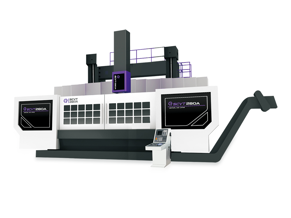 SCVT雙柱數(shù)控單刀架立式車(chē)床系列280、350、400